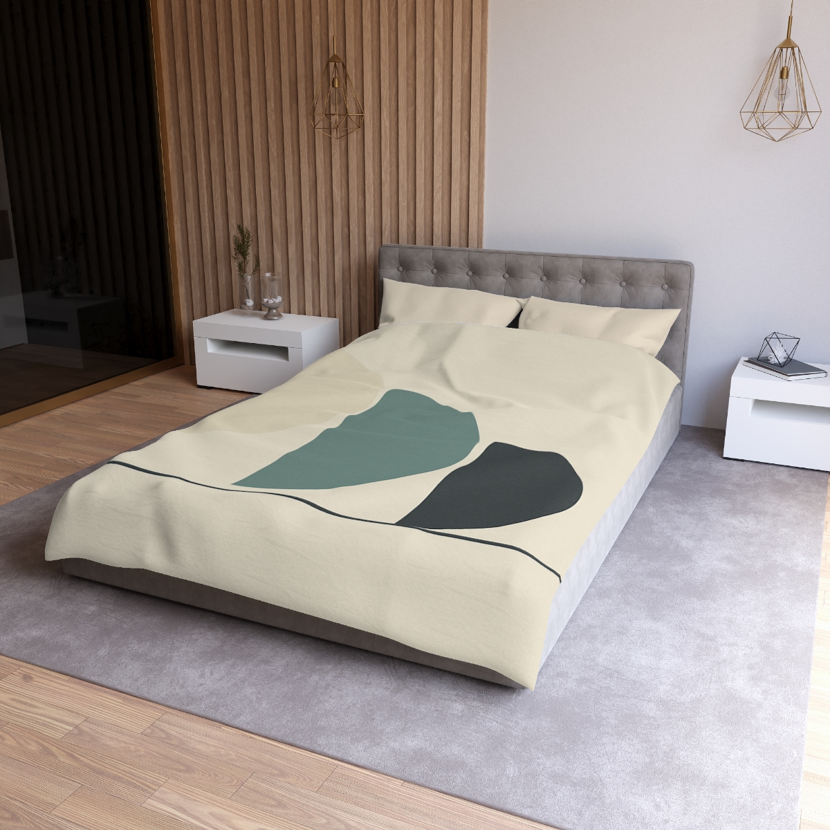 Staggered Crescent Trio soft comforter duvets