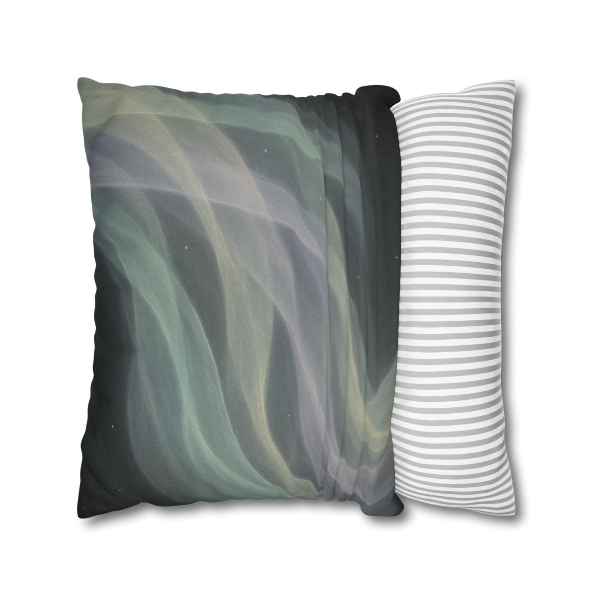 Auroral Cosmic Silk Currents designer print pillow cases