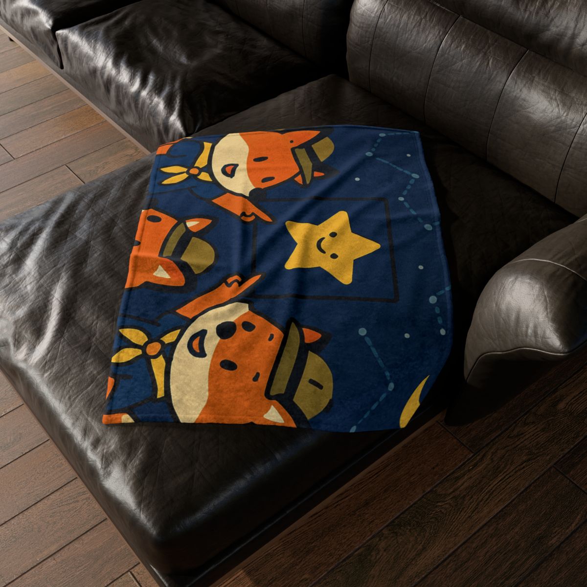 Stargazing Fox Scouts personalized cozy blankets