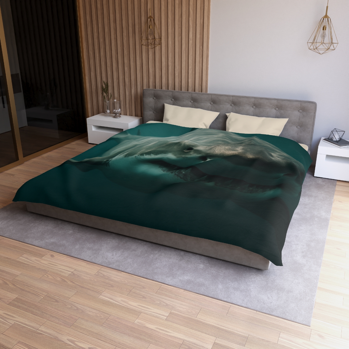 Silent Hunter Great White Shark personalized bedding duvets
