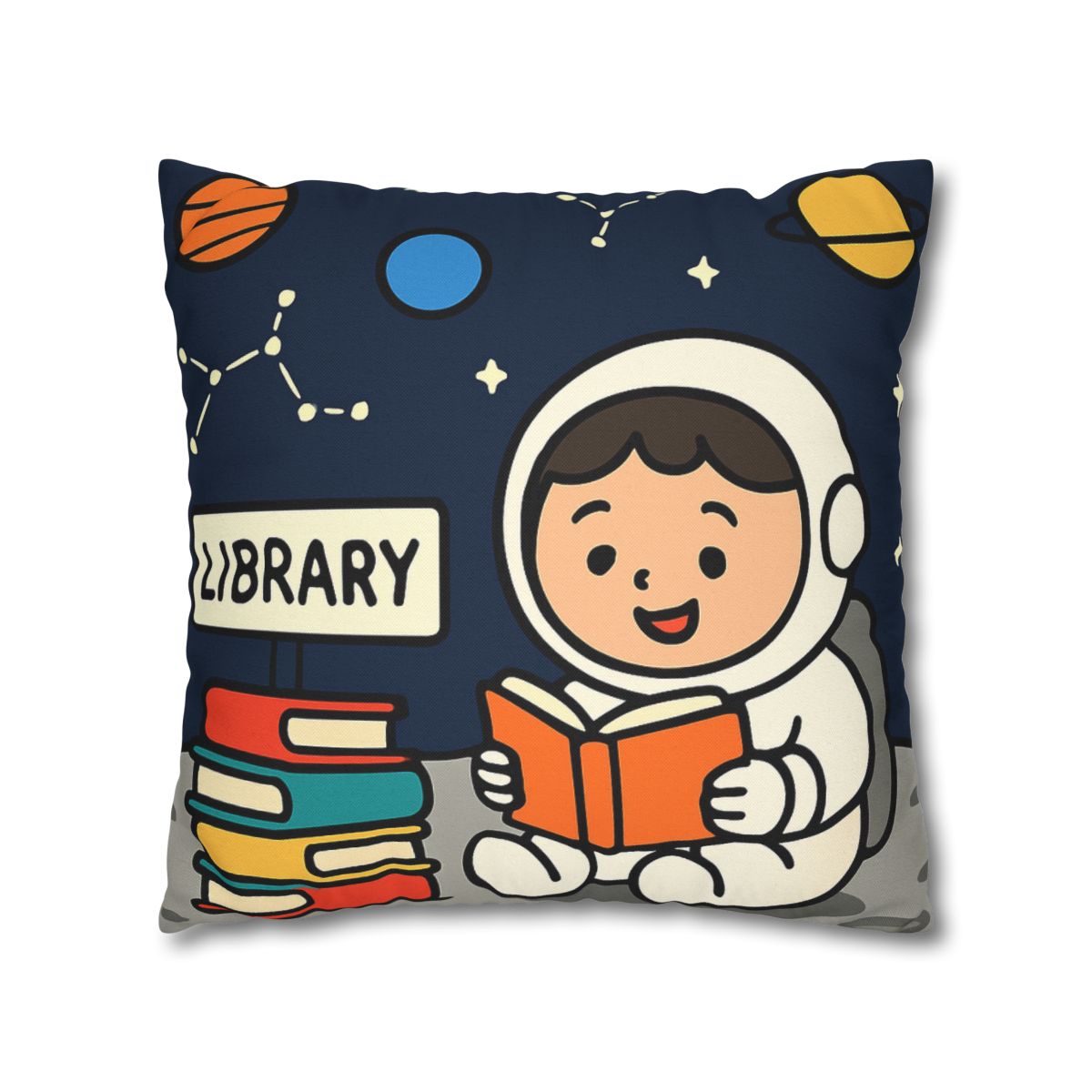 Galaxy Library On The Moon custom pillow cases