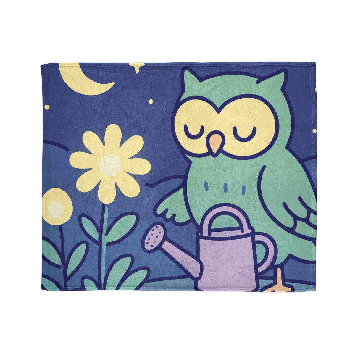 Moon Garden Owl stylish throw blankets