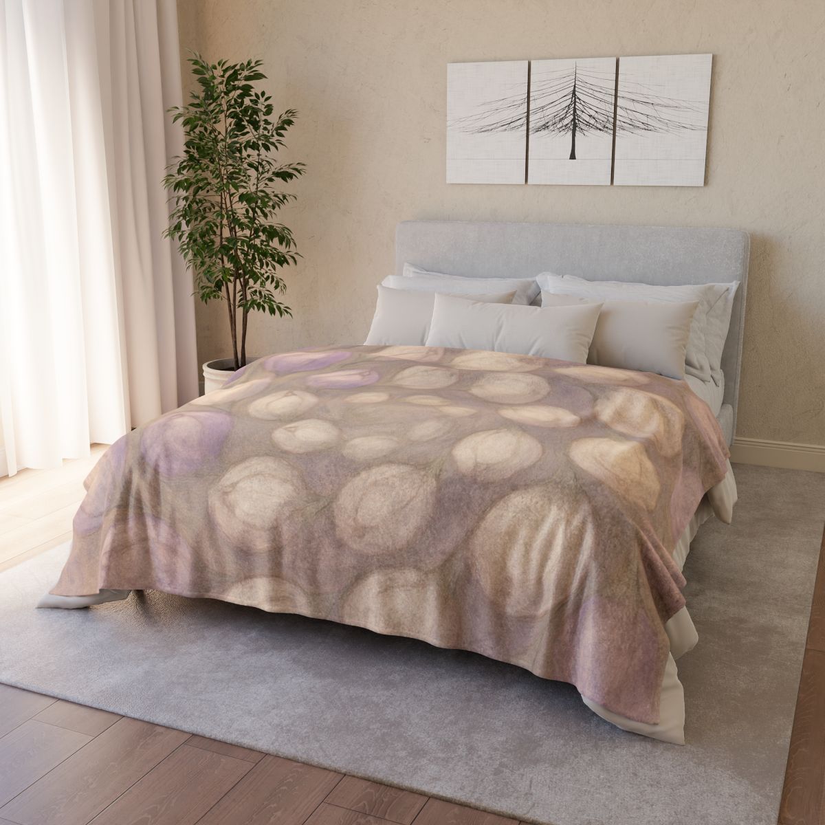 Bud Spiral Chorus soft fleece blankets