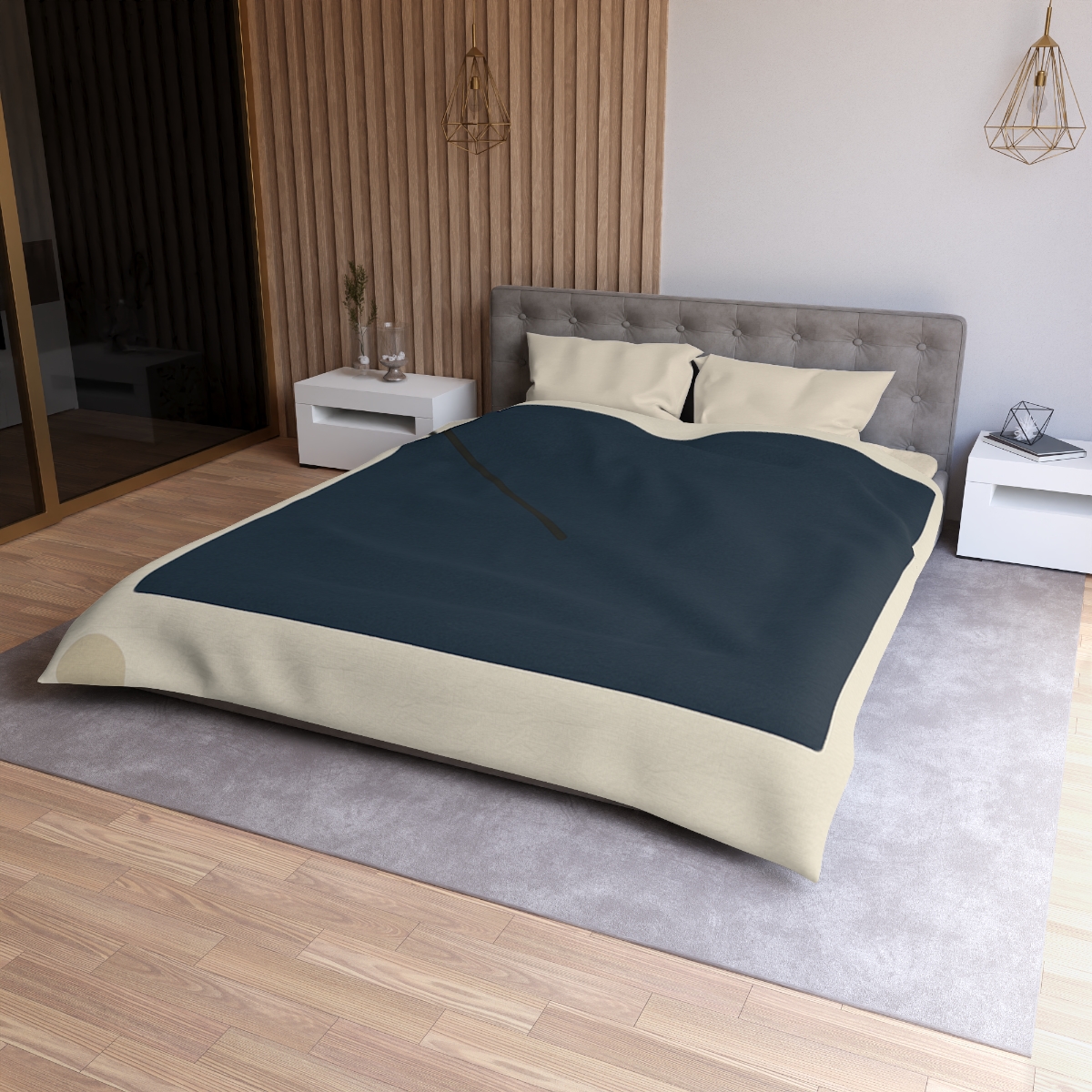 Diagonal Line And Square Balance personalized bedding duvets