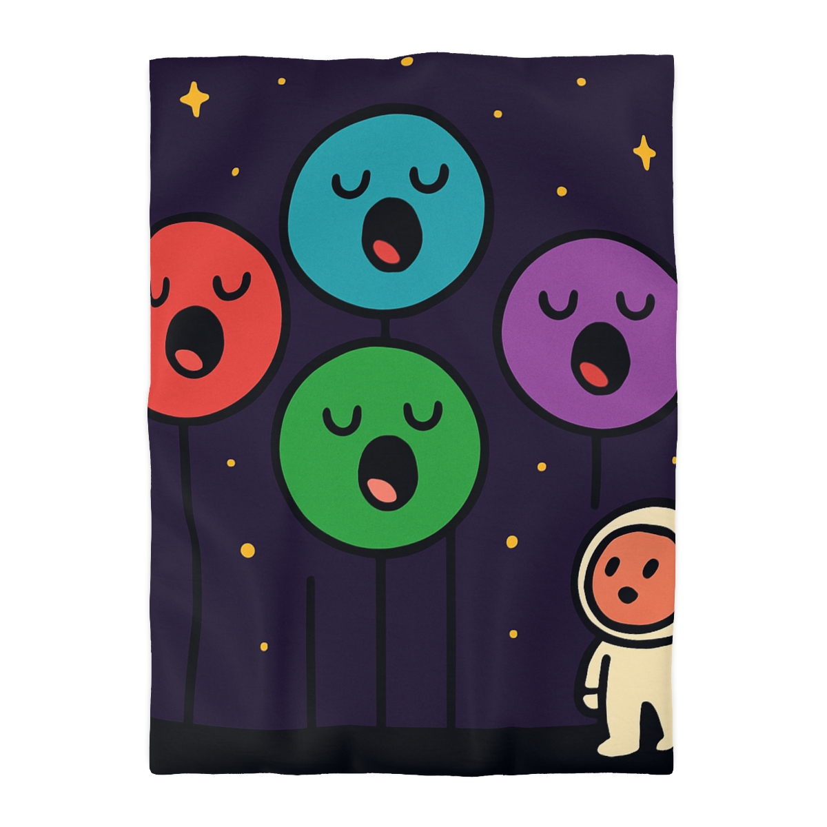 Galaxy Garden Of Singing Planets designer printed duvets