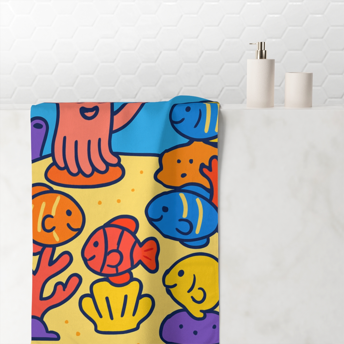 Coral Classroom Reef stylish beach towels