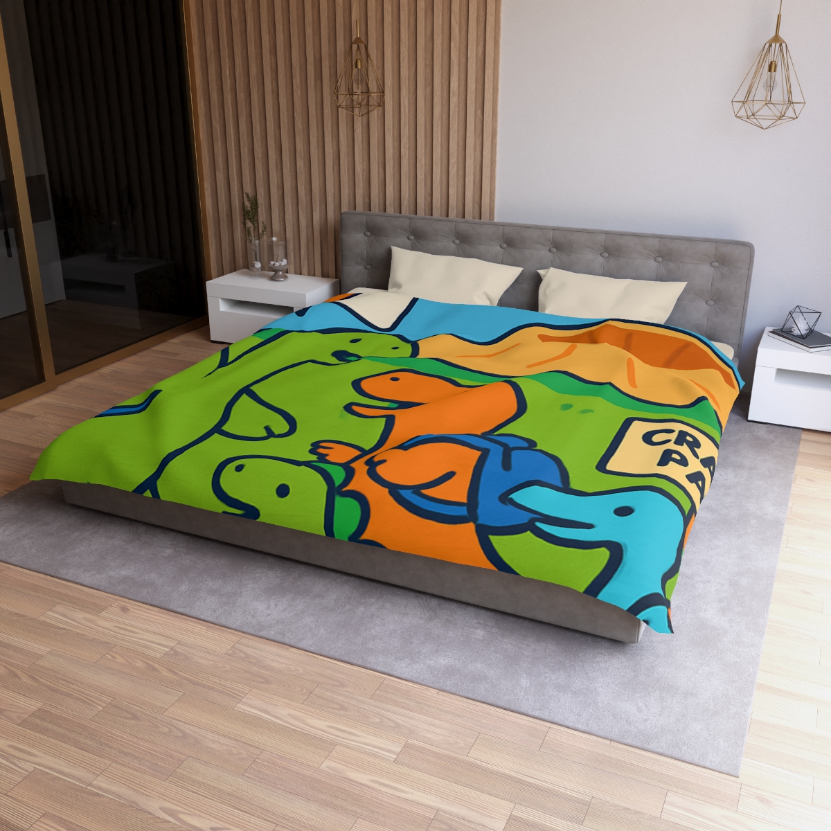 Cosmic Dino Field Trip unique patterned duvets