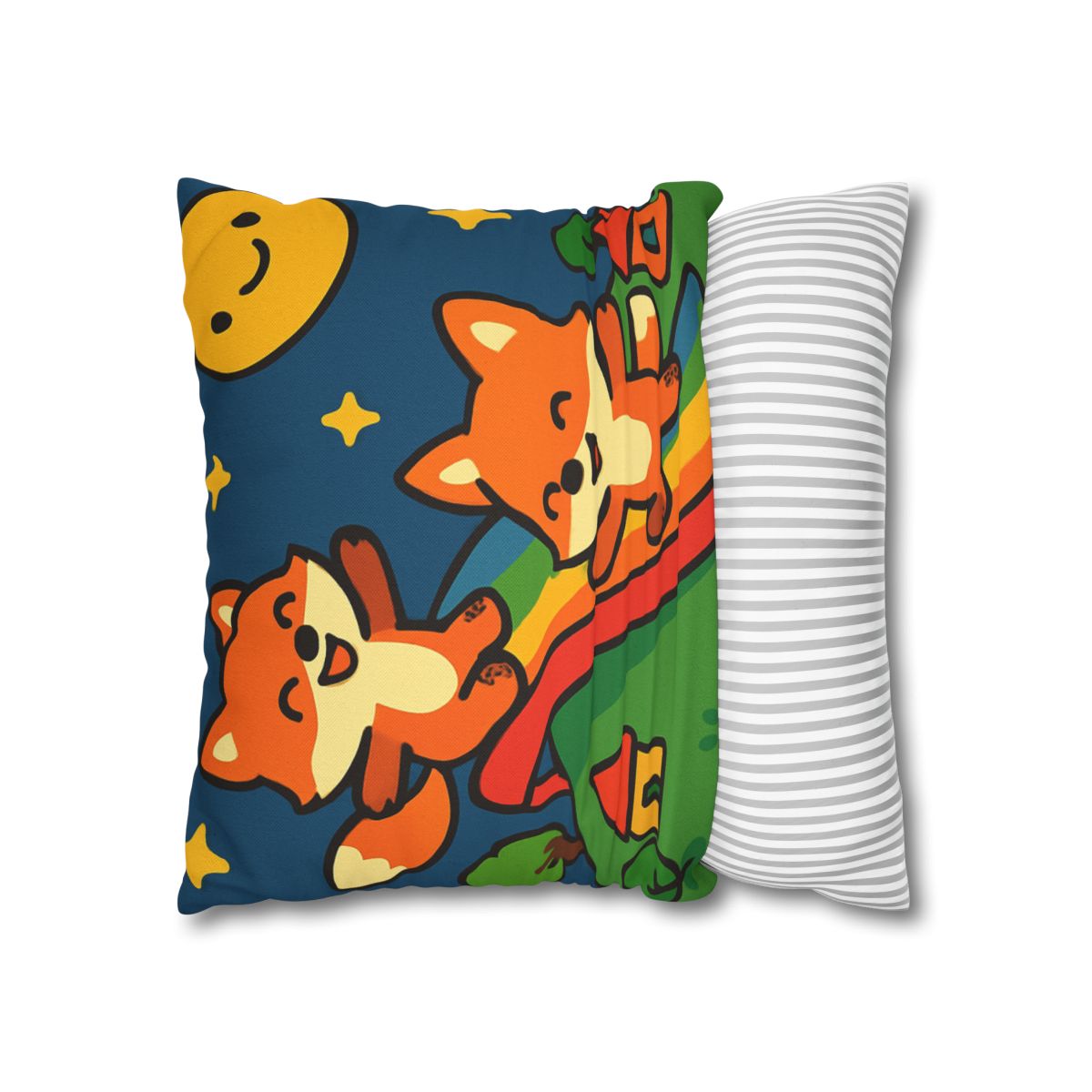 Planet Playground Of The Friendly Foxes trendy patterned pillow cases