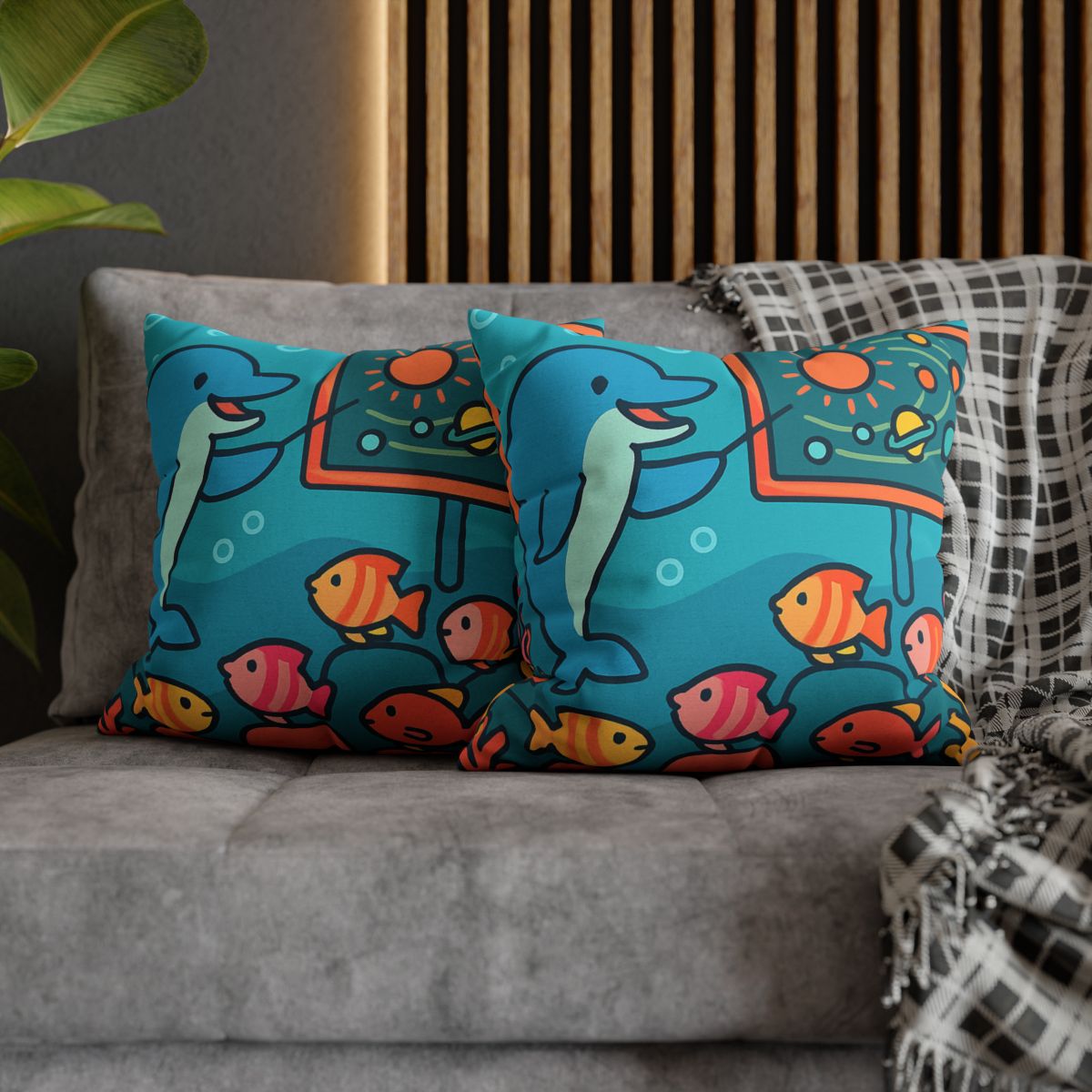 Cosmic Coral Reef Classroom personalized pillow covers