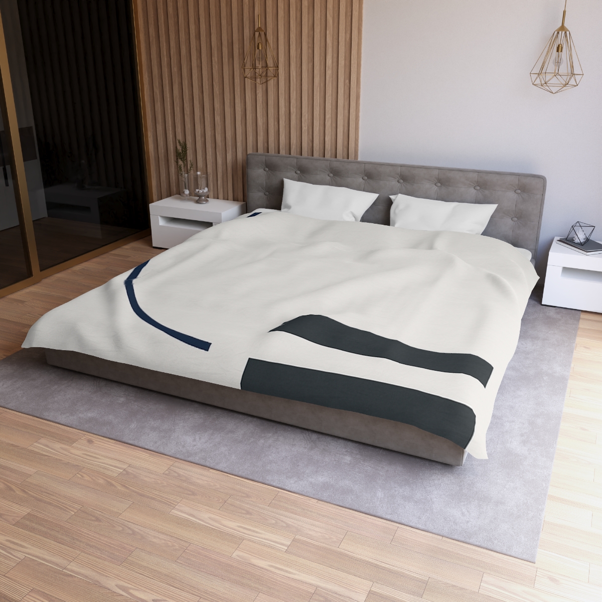 Arc And Twin Bars Alignment unique patterned duvets