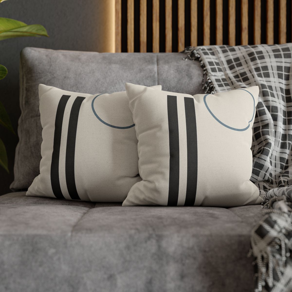 Split Column And Floating Ring designer print pillow cases