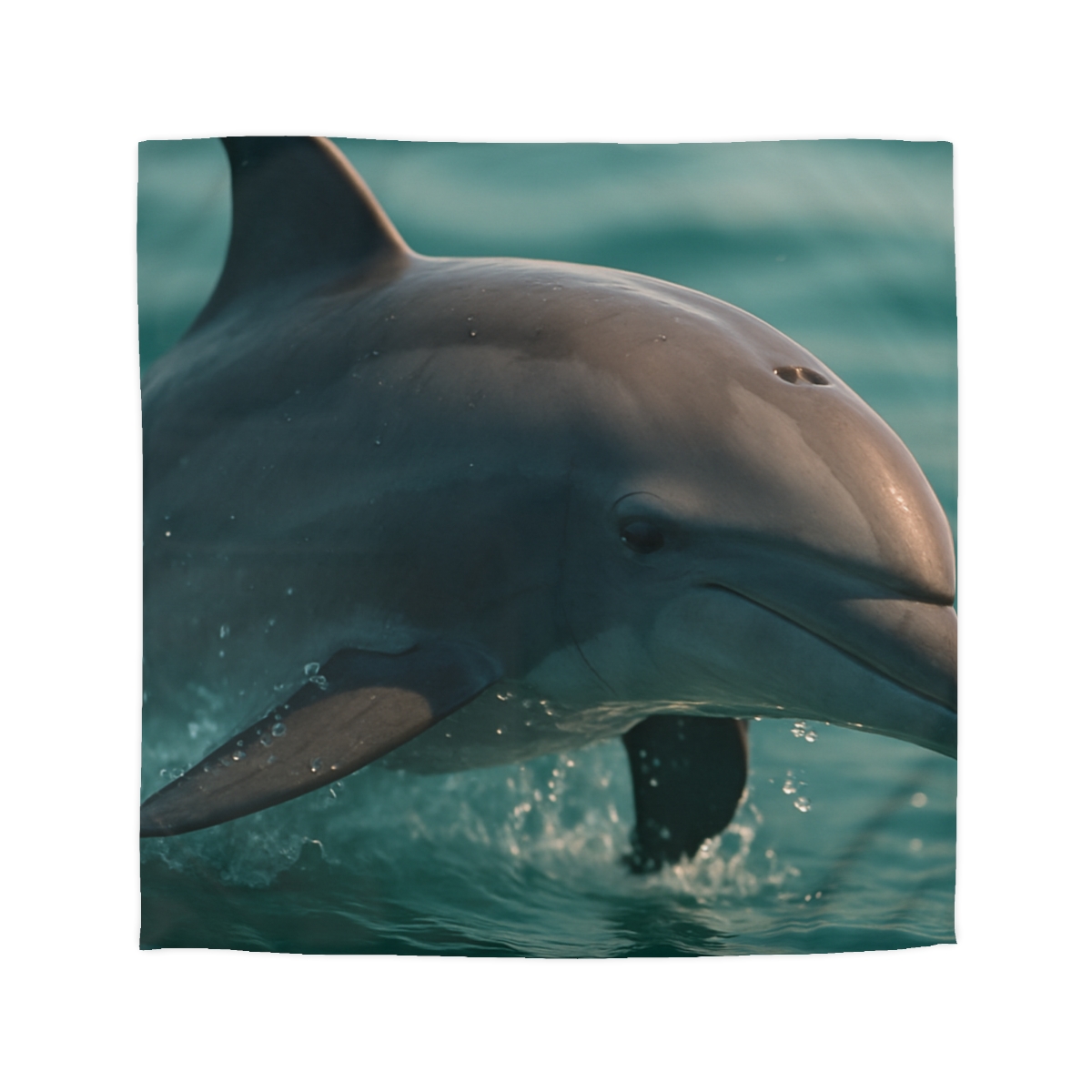 Silver Glide Bottlenose Dolphin personalized bedding duvets