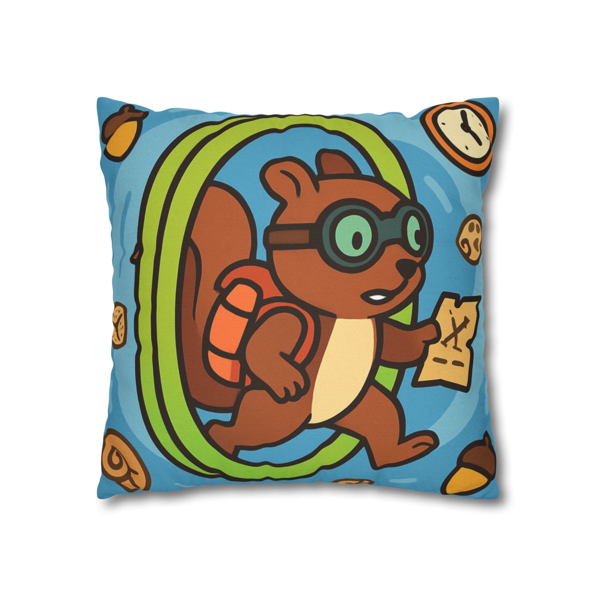 Time-Traveling Squirrel Explorer comfortable bedding pillow covers
