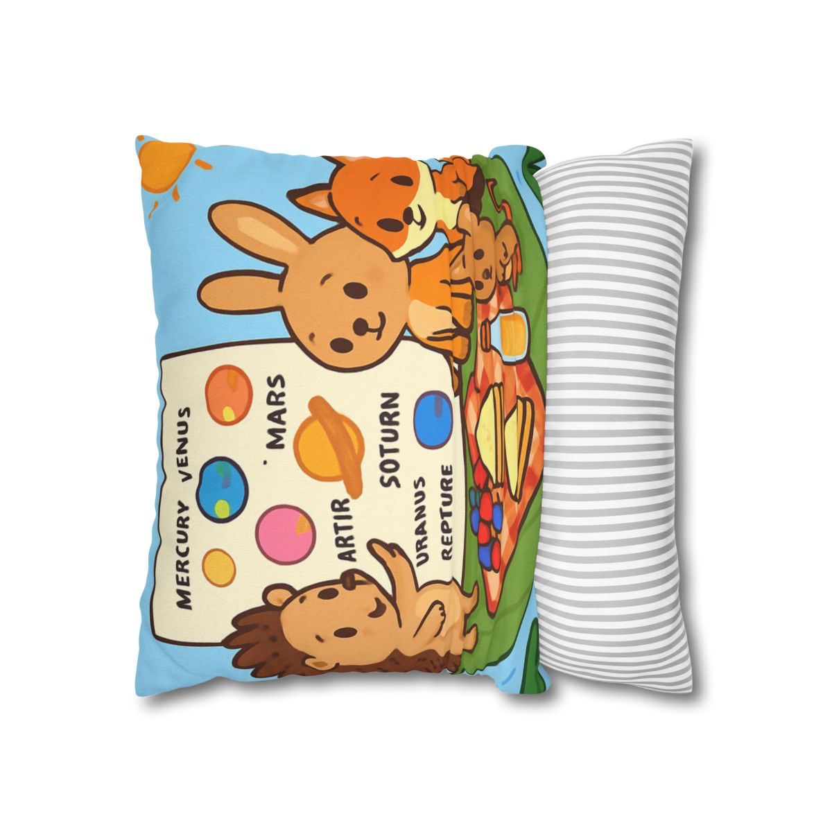 Solar System Picnic On A Floating Leaf trendy patterned pillow cases