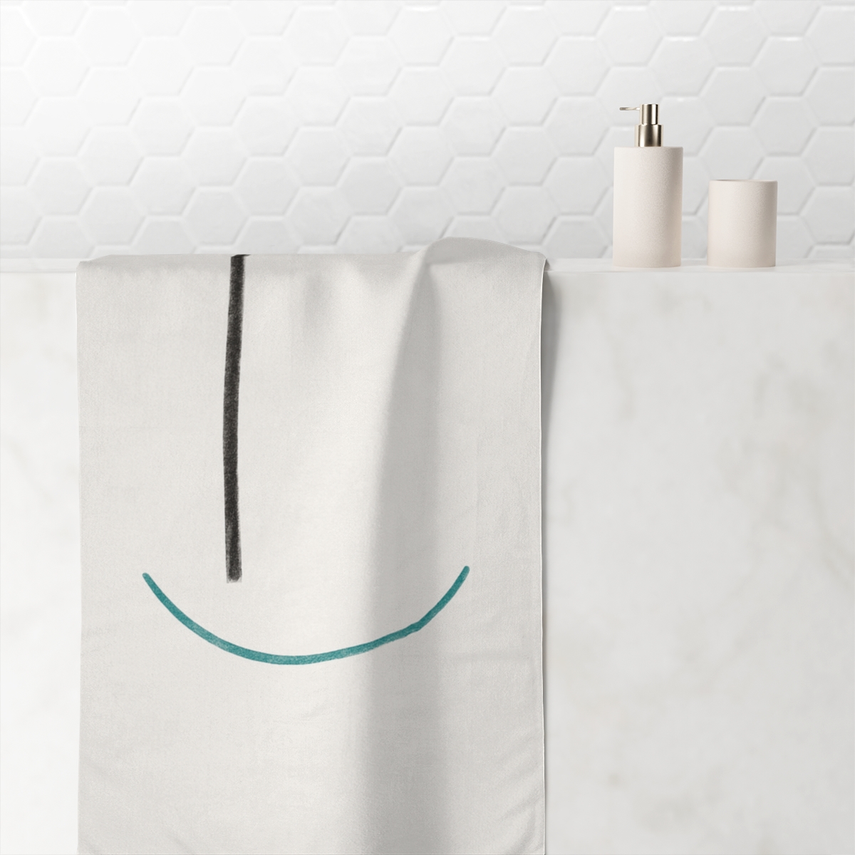 Twin Arcs And Centered Line soft cotton towels