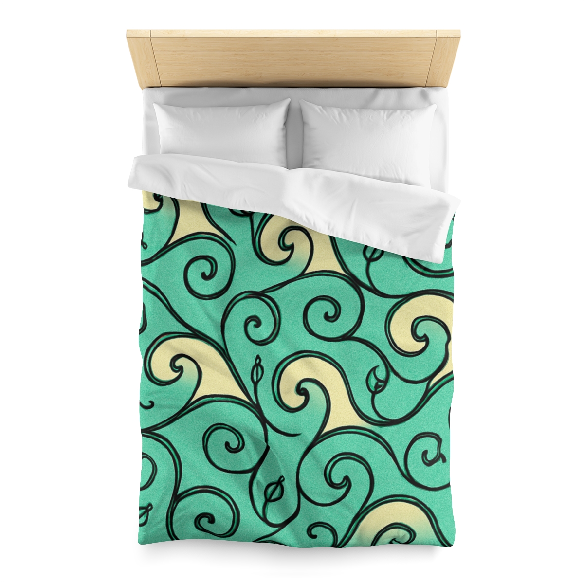 Vine Curl Wave Matrix designer printed duvets
