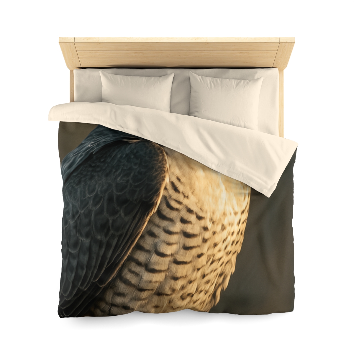 Starlit Poise Peregrine Falcon designer printed duvets