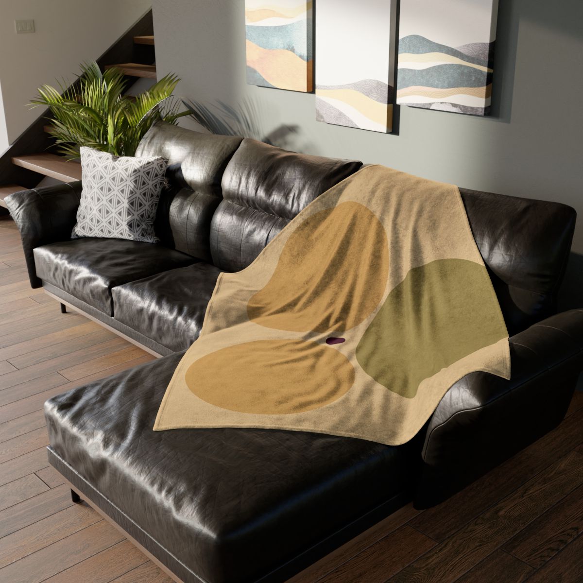 Clustered Three Circles With Quiet Gap decorative home blankets