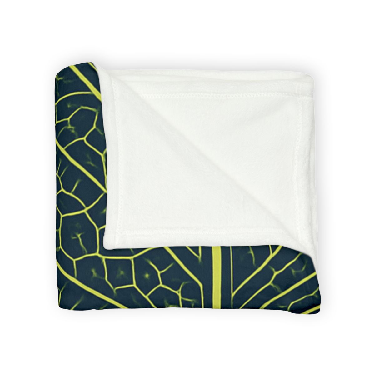 Leaf Vein Circuit Mosaic designer printed blankets