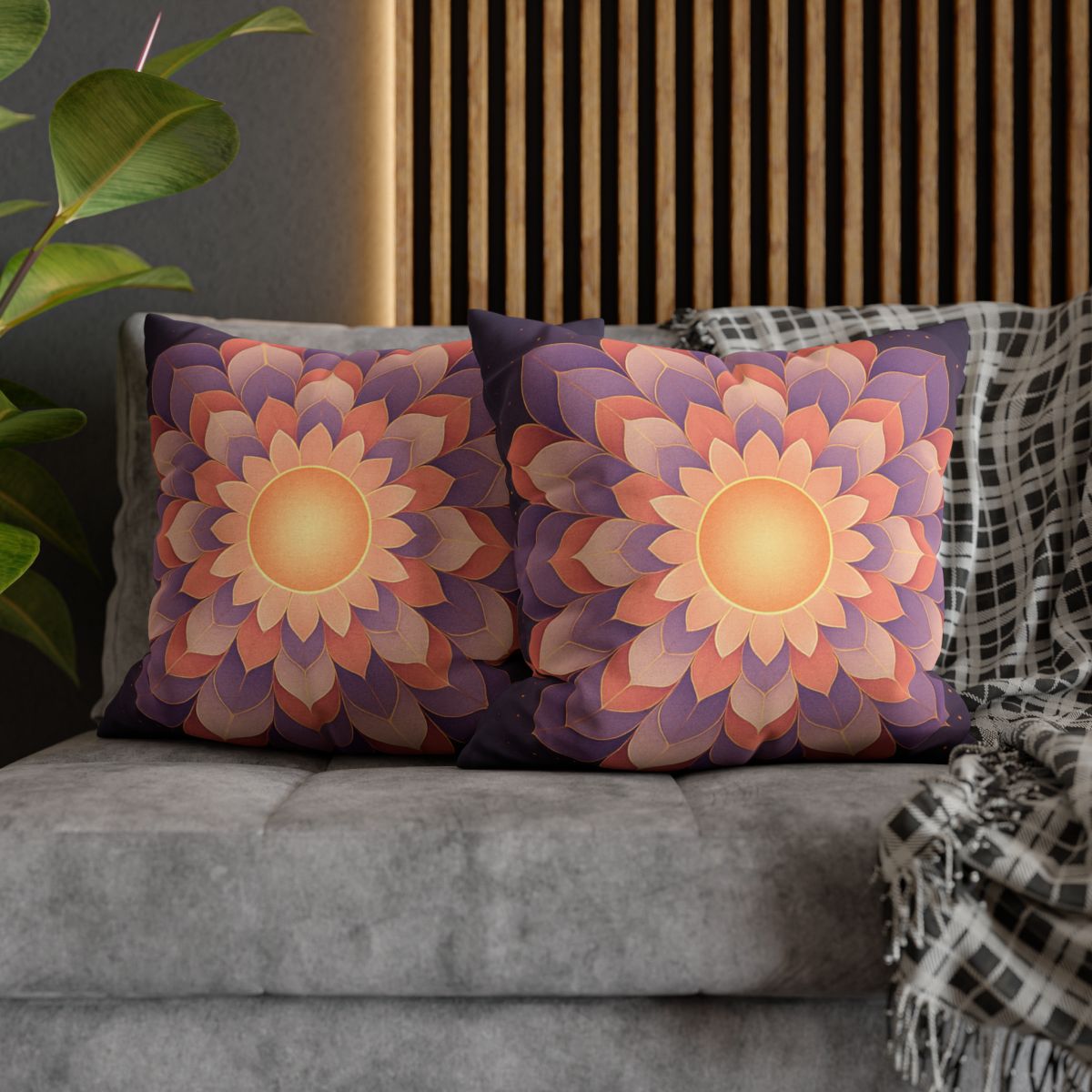 Petal Halo Mandala Drift unique gift pillow cases