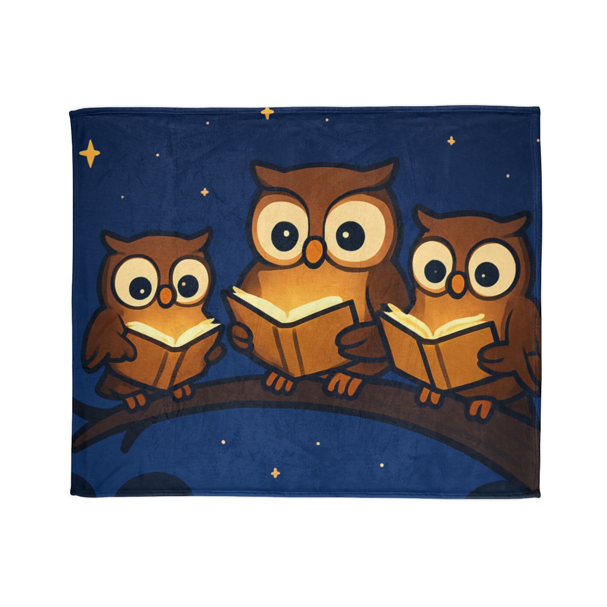 Moonlight Library Of Owls custom blankets
