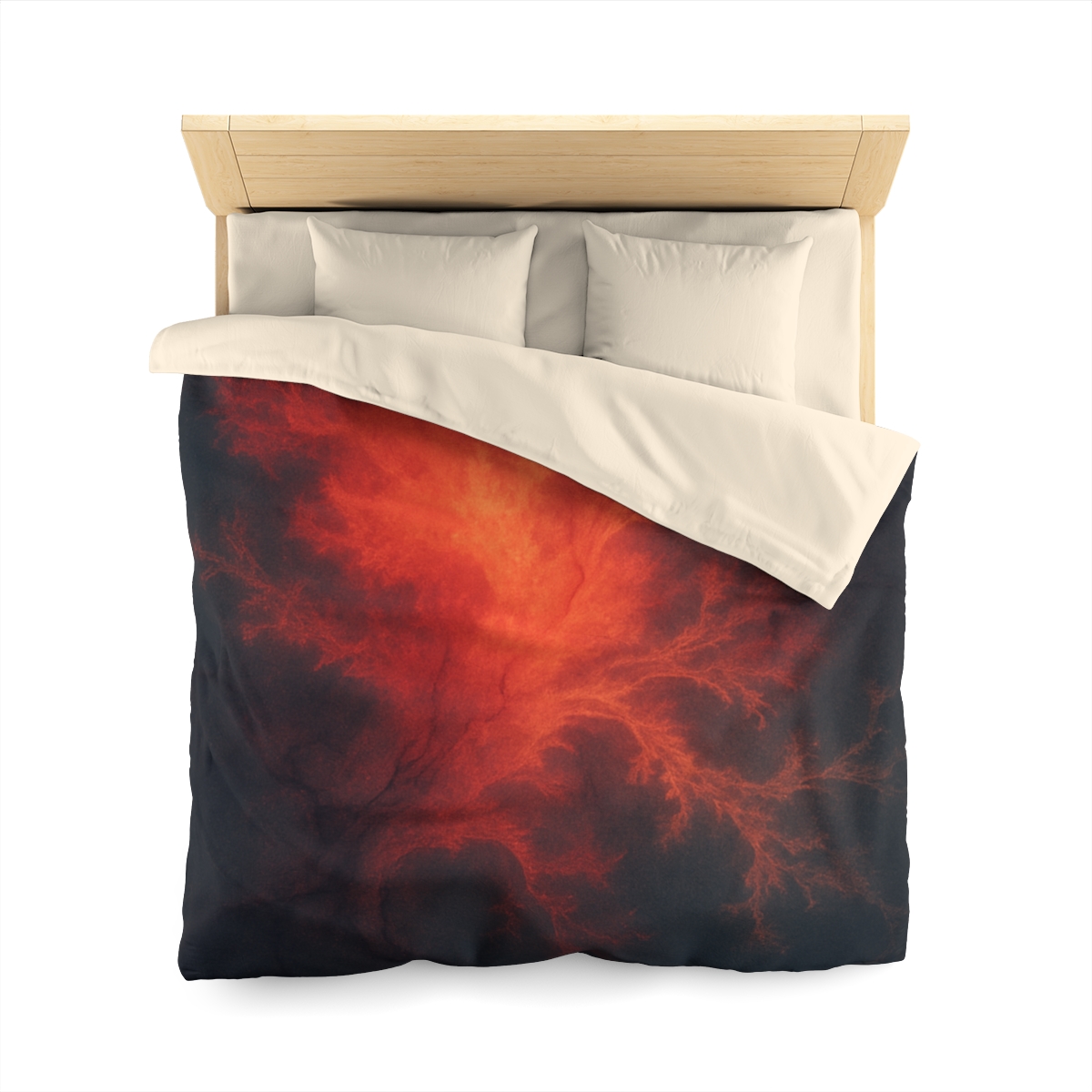 Fractal Nebula Tidal Bloom stylish duvet covers