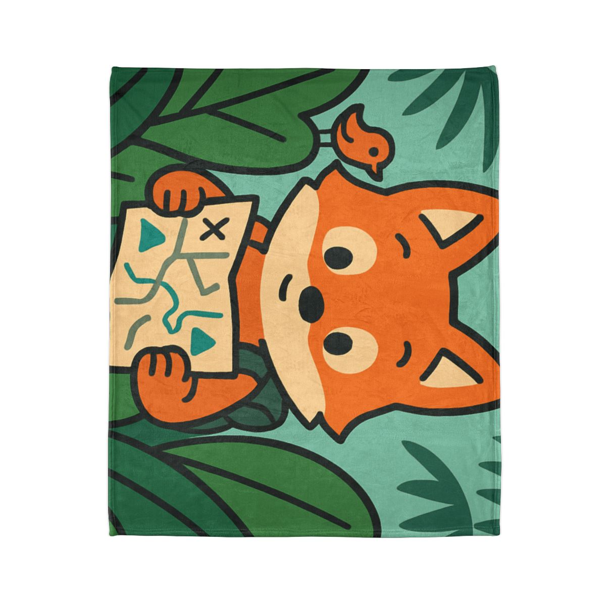 Jungle Explorer Fox trendy patterned blankets