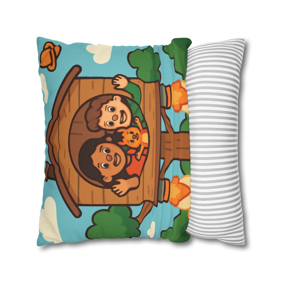 Rocket Powered Treehouse Forest stylish decorative pillowcases