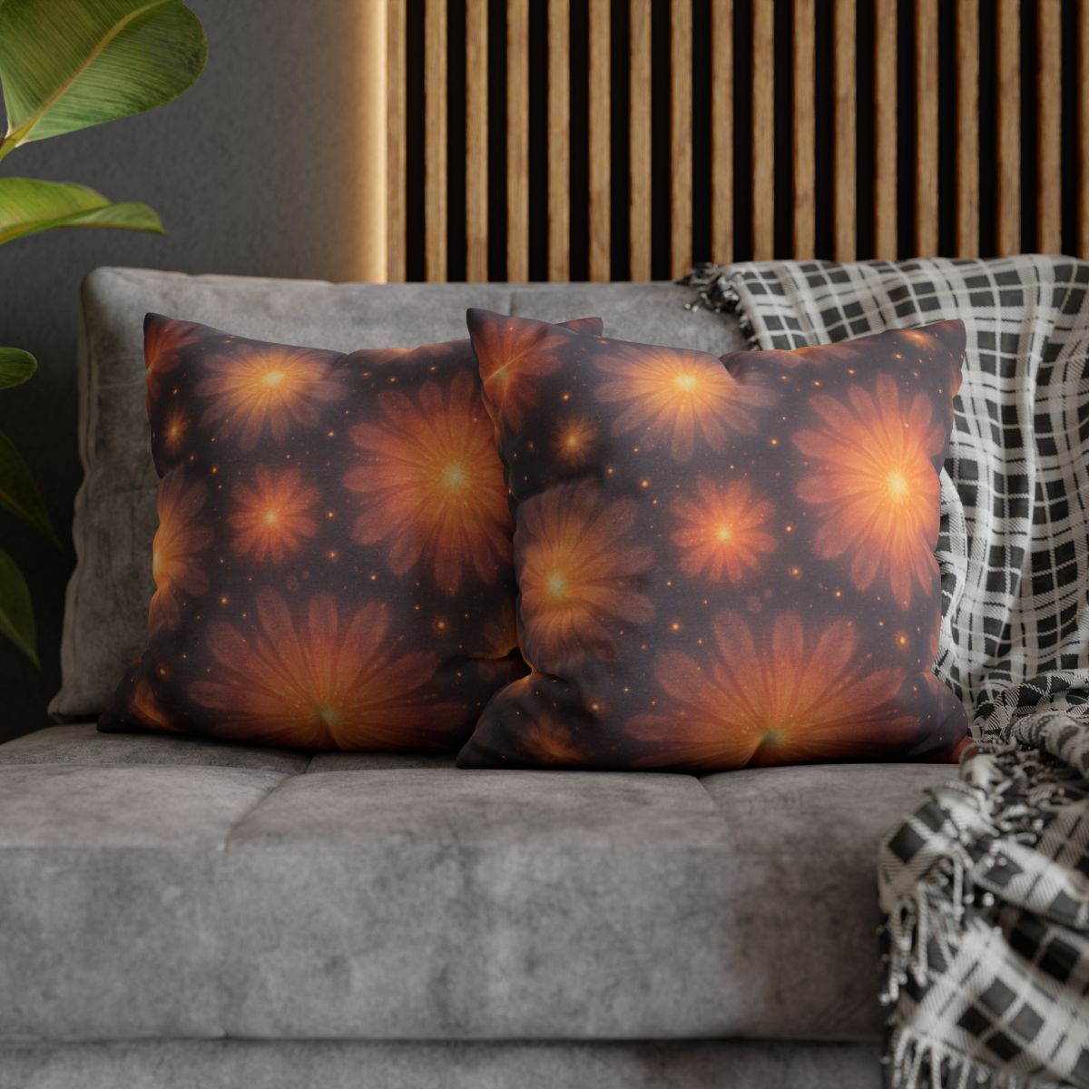 Photon Blossom Field designer print pillow cases