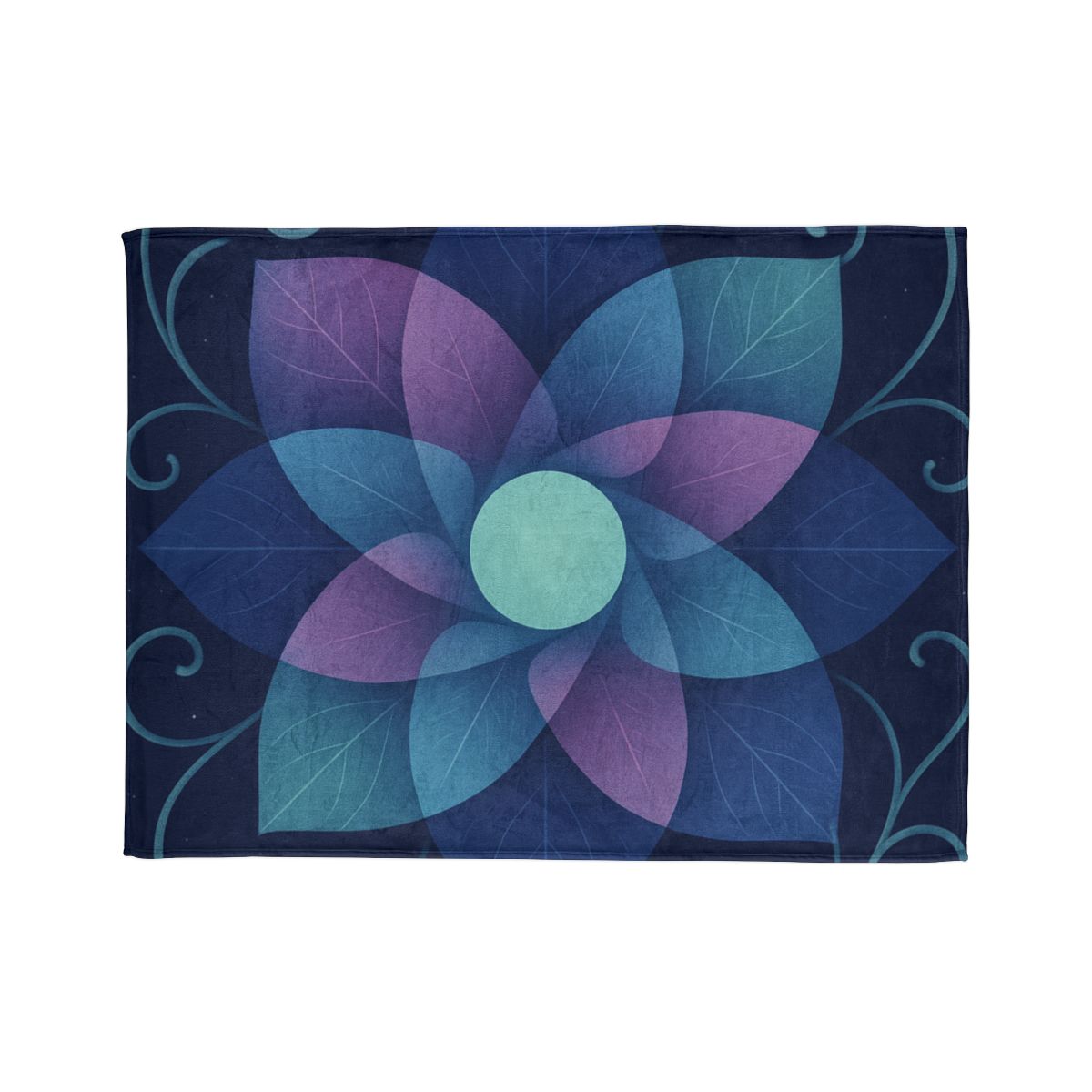 Petal Aperture Kaleidoscope personalized cozy blankets