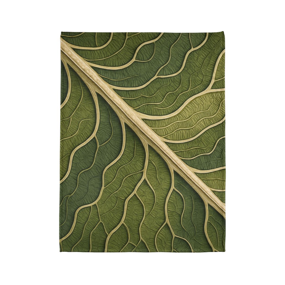 Leaf Vein Topography custom blankets