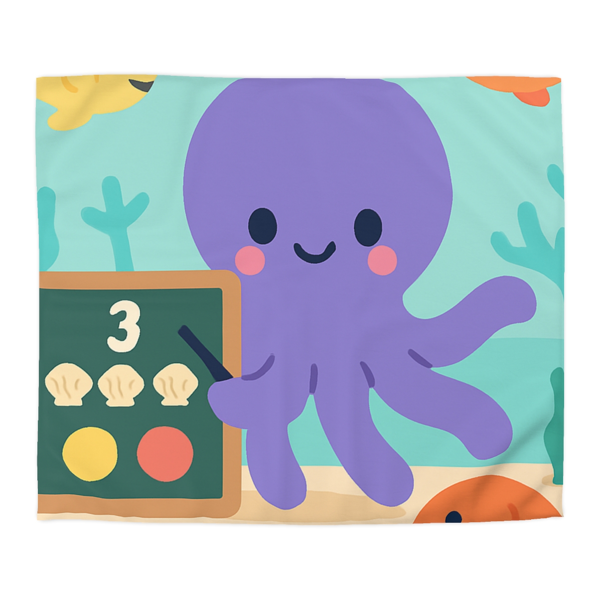 Coral Classroom Octopus duvets for gifts