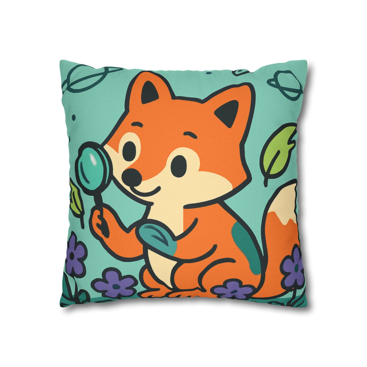 Galaxy Garden Fox soft cotton pillow cases