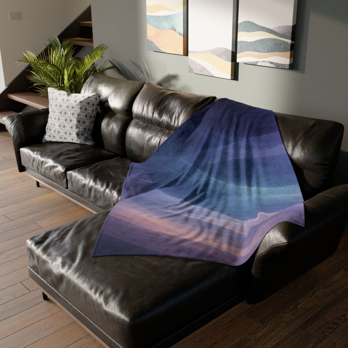 Prismatic Ion Veil Tapestry soft fleece blankets