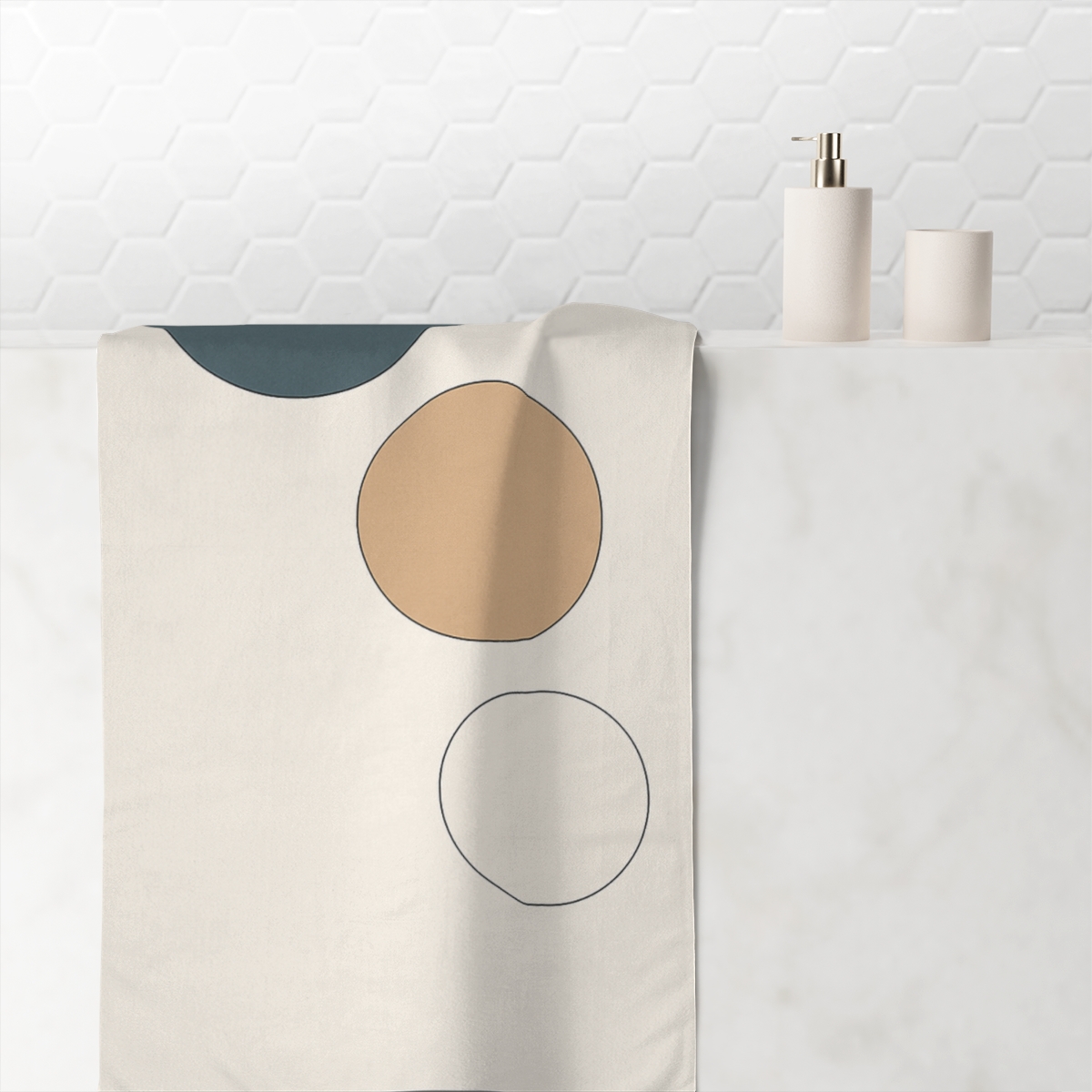 Trio Of Offset Circles stylish beach towels