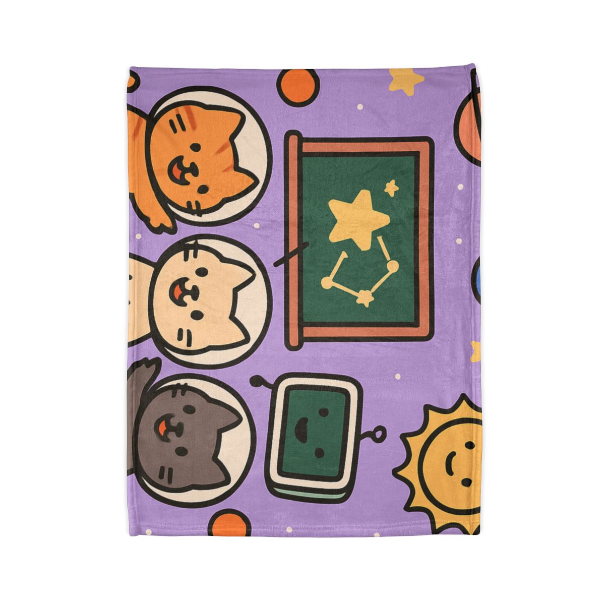 Space School Astronaut Cats designer printed blankets