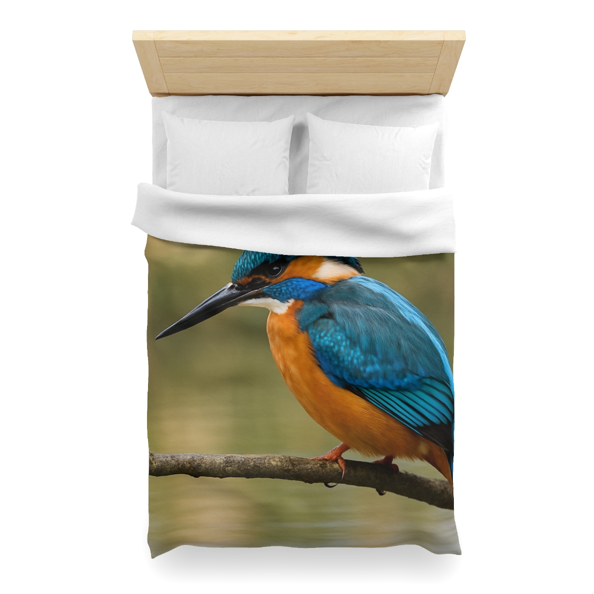 Crystal Dive Common Kingfisher unique patterned duvets
