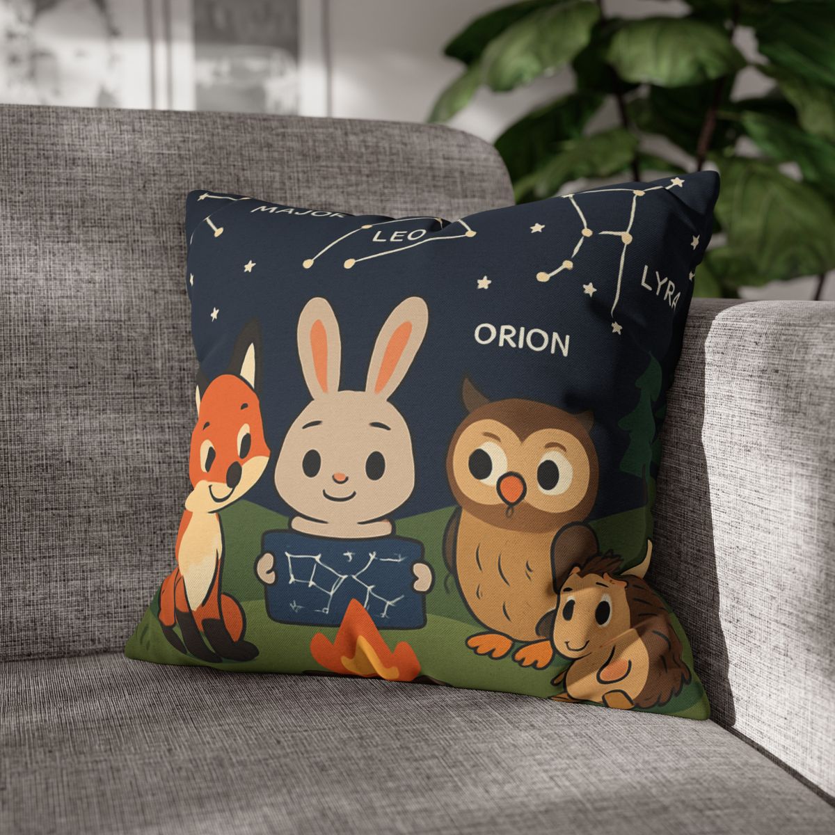 Constellation Campfire Critters comfortable bedding pillow covers