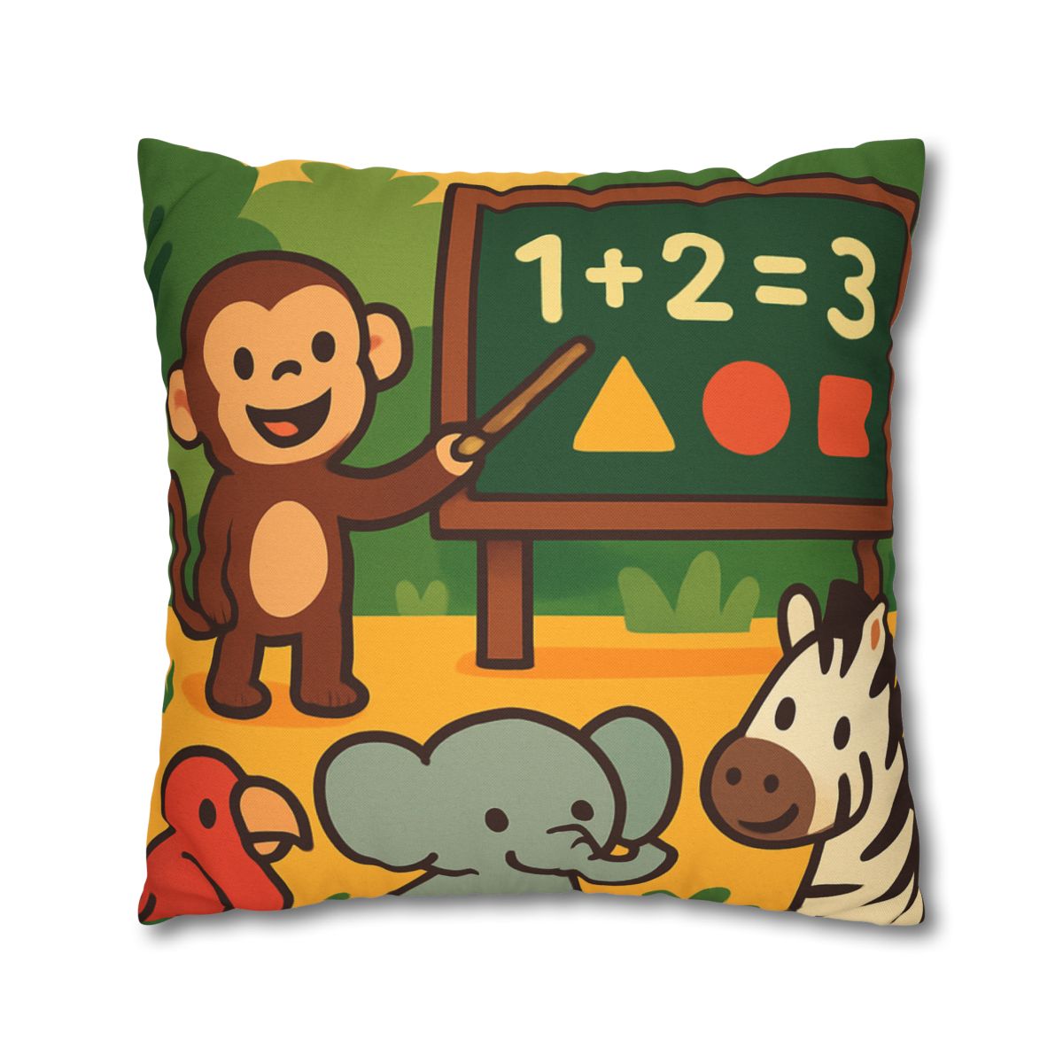 Jungle Math With Monkey And Friends trendy patterned pillow cases