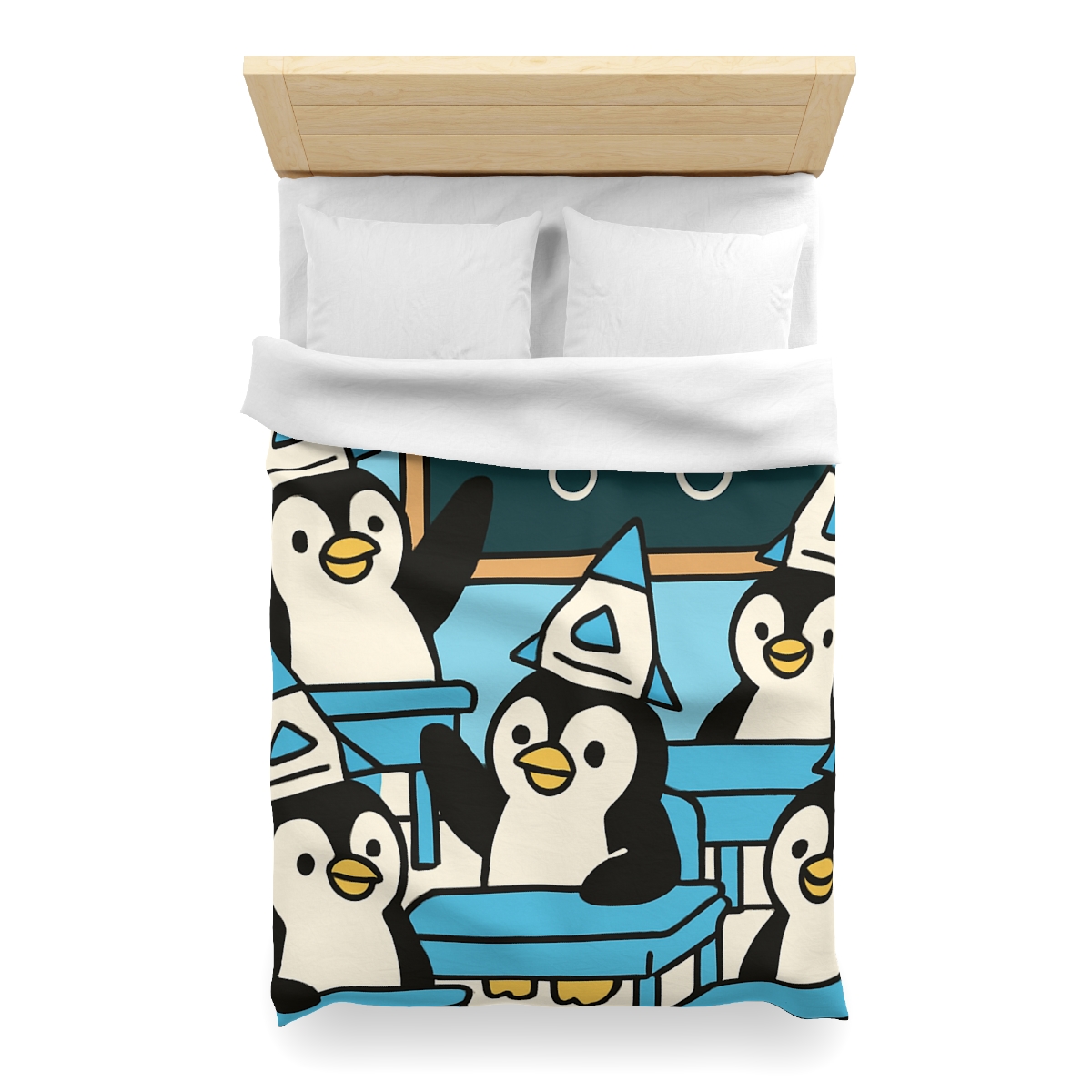 Rocket Penguin Class stylish duvet covers