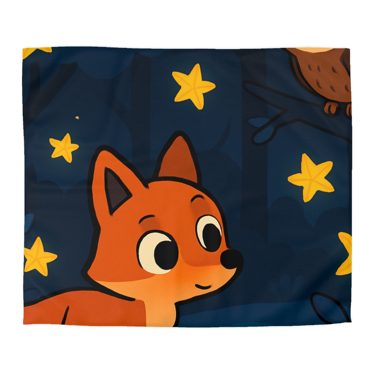 Cosmic Forest Fox trendy bedroom duvets