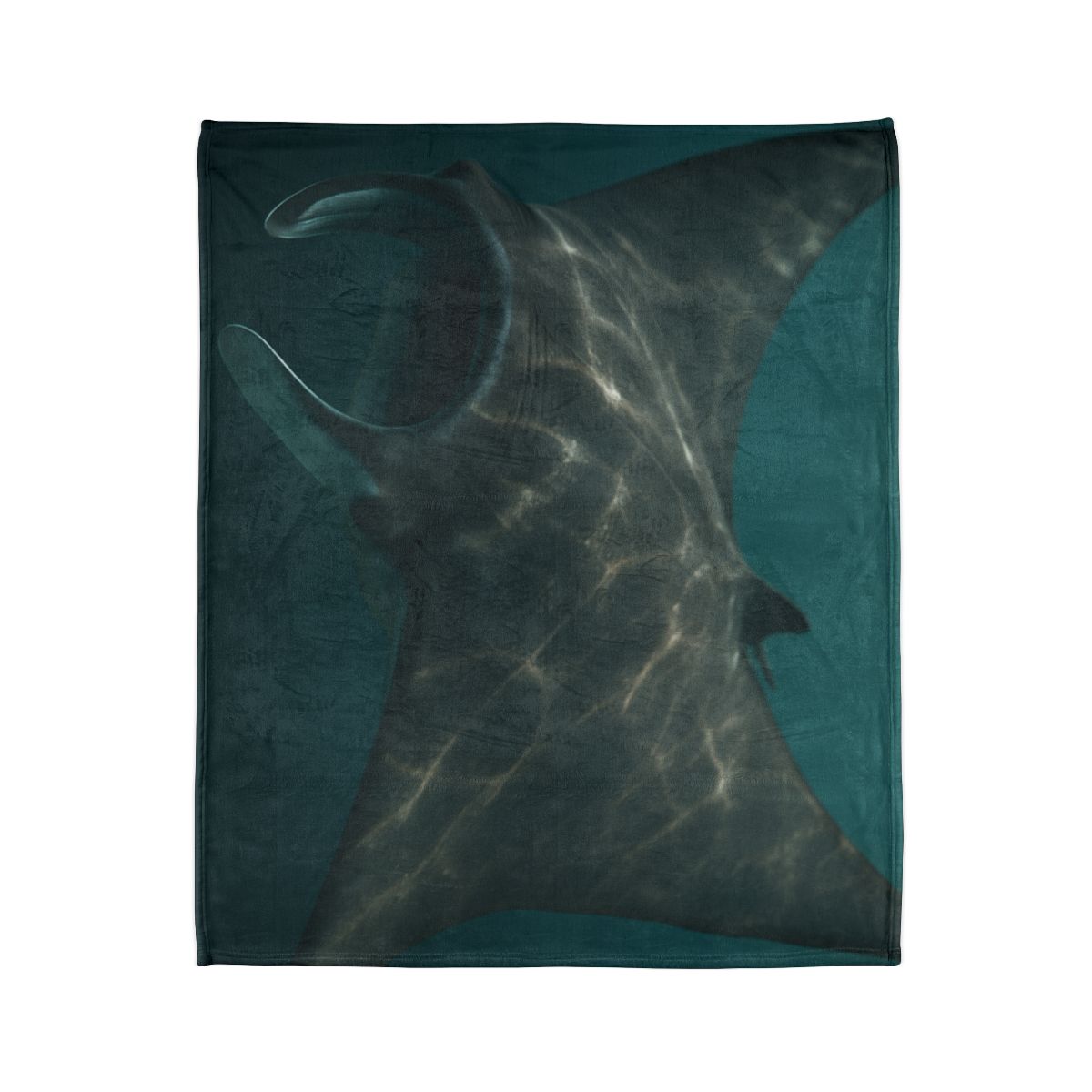 Moonlit Drift Giant Manta Ray stylish throw blankets