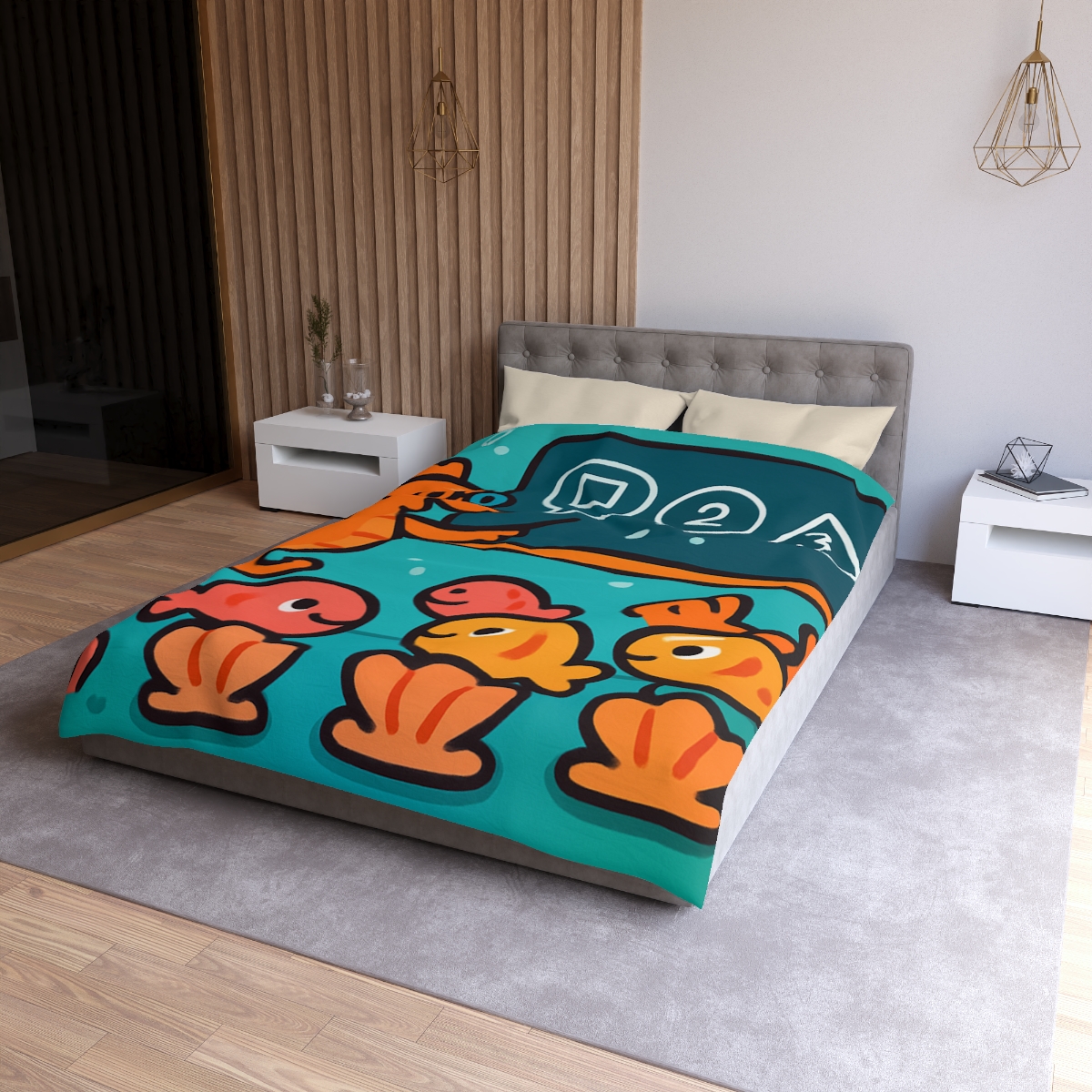 Coral Classroom With The Seahorse Teacher custom duvets