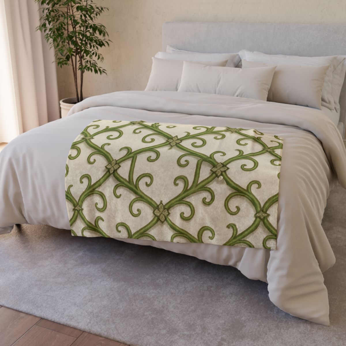 Vine Lattice Panorama custom blankets