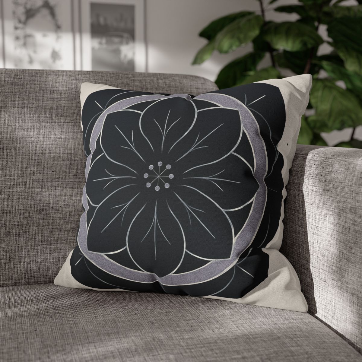Petal Orbit Rosette personalized pillow covers