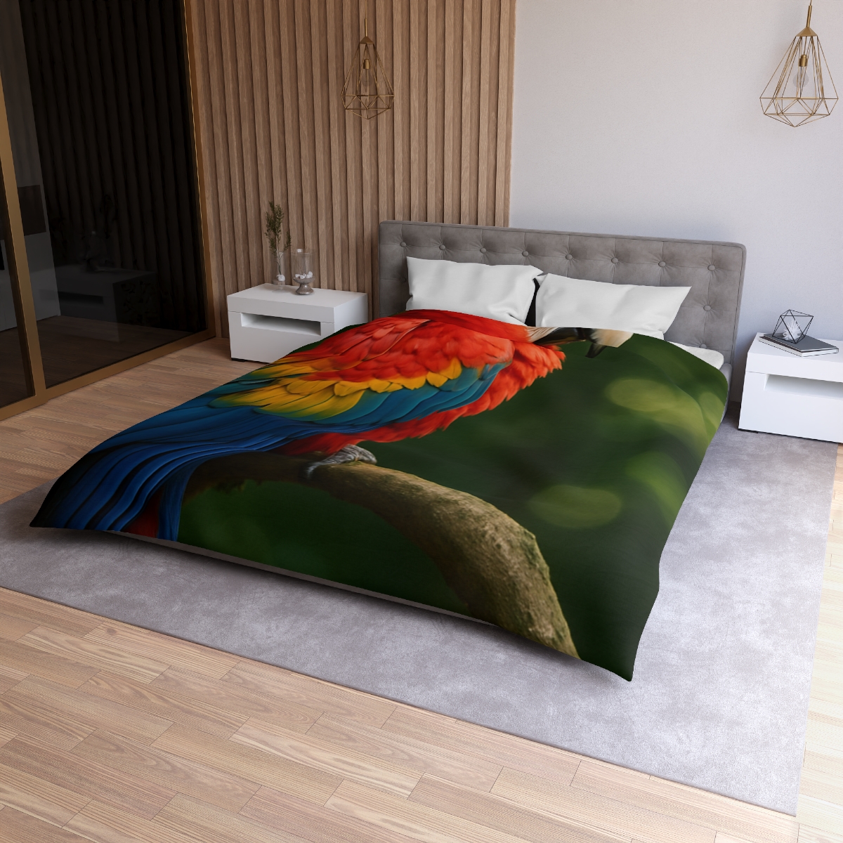 Canopy Flame Scarlet Macaw custom duvets