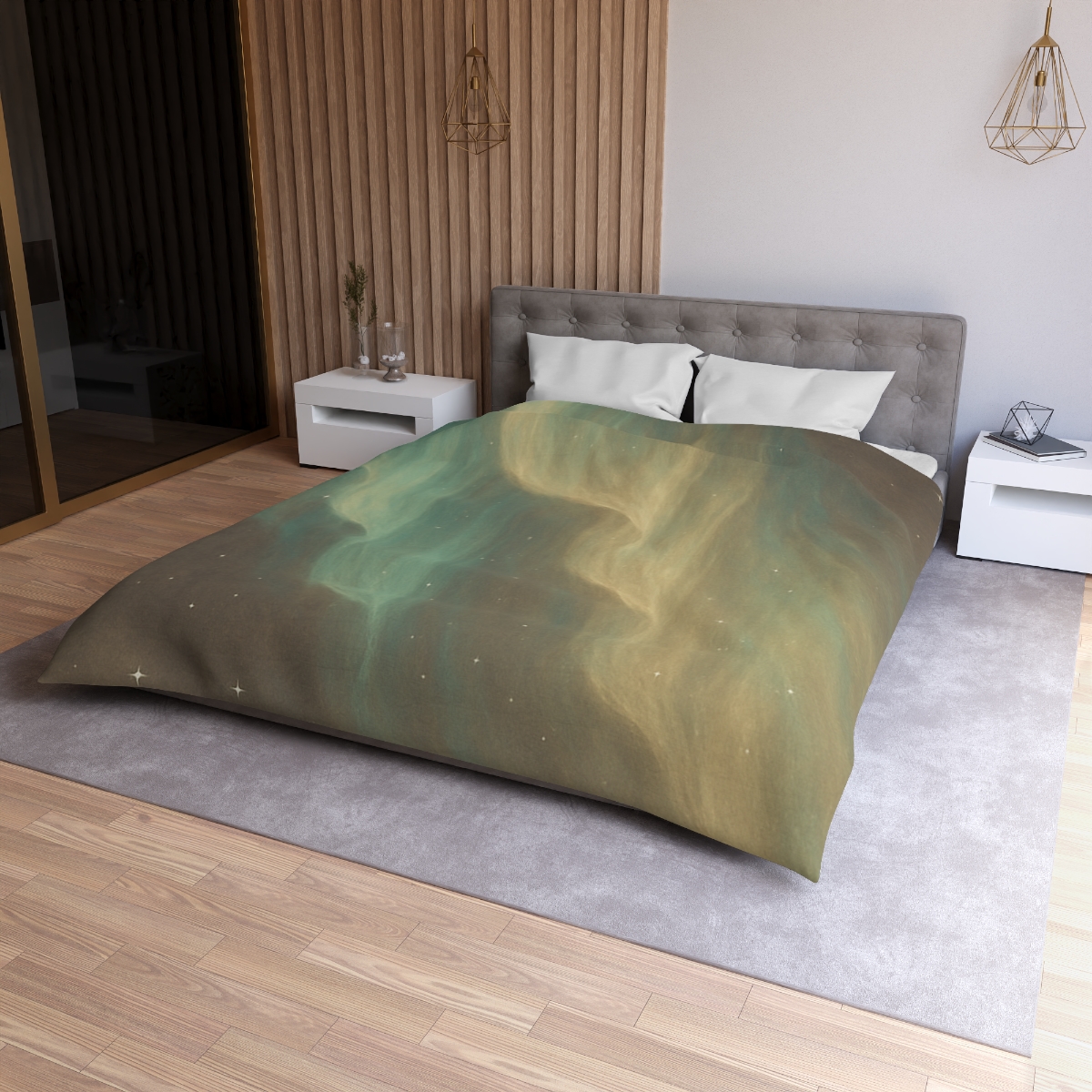 Auroral Dust Cascade unique patterned duvets