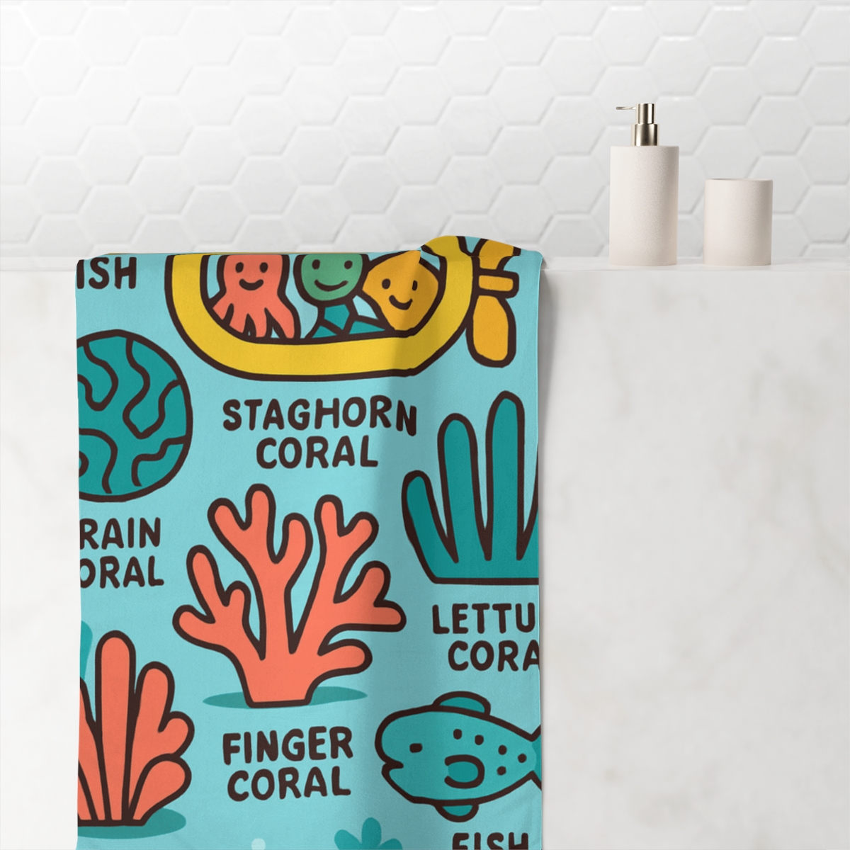 Coral City Submarine Tour unique gift towels