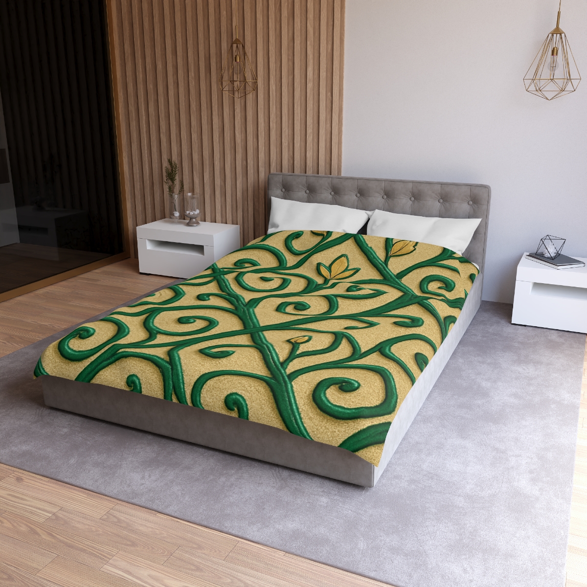 Vine Curl Lattice designer printed duvets