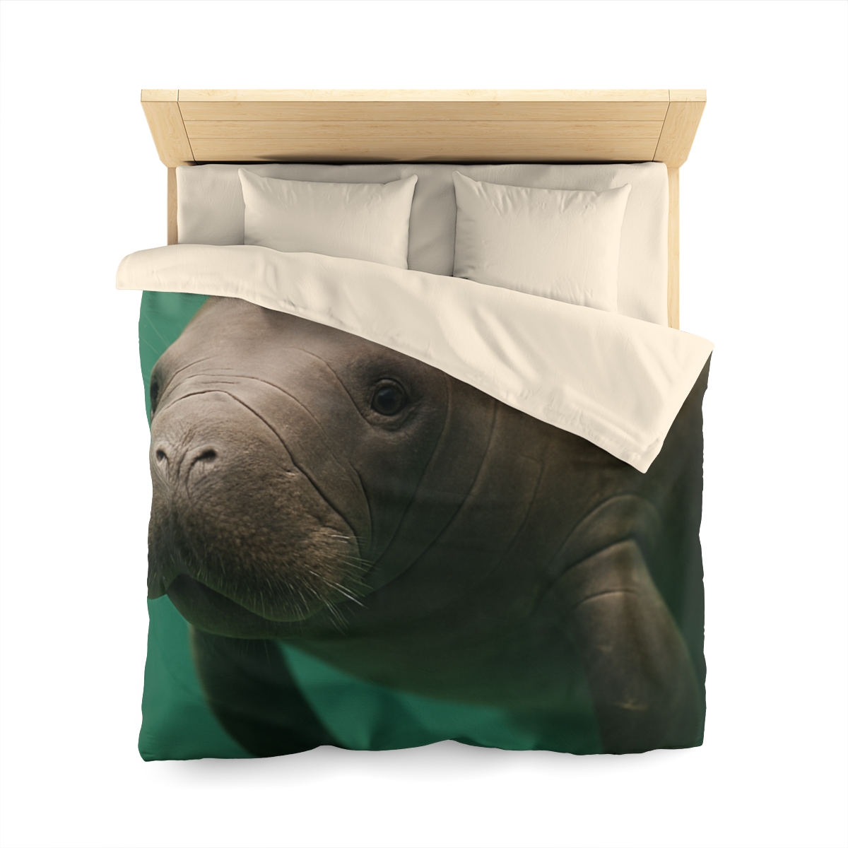 Glasswater Drifter West Indian Manatee unique patterned duvets